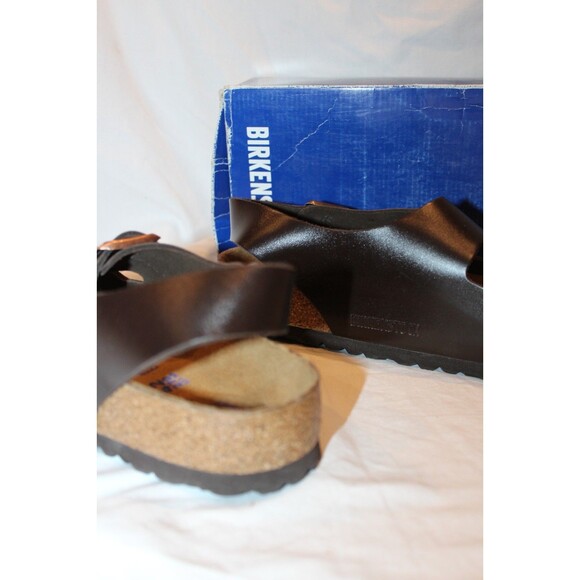 BIRKENSTOCK MILANO MEN\'S AMALFI TESTA DI MORO LEATHER SANDALS EU 42 REGULAR